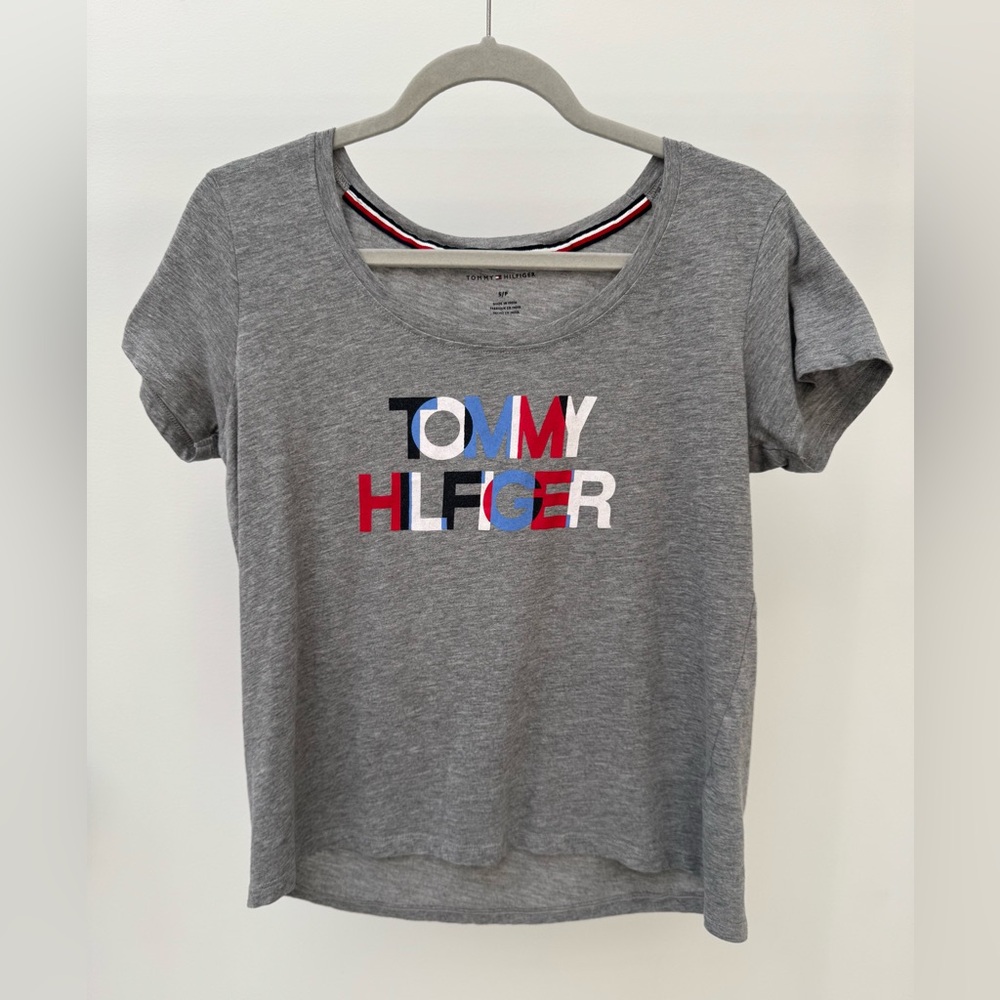 Tommy Hilfiger Pajama Gray T-shirt with Graphic, Size S/P